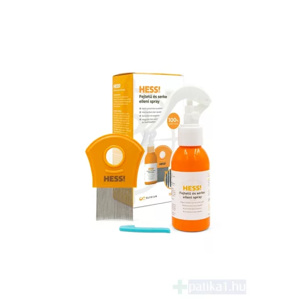 HESS! Fejtetű és serke elleni spray (fém tetűfésűvel és tisztítókefével) 100 ml Elysium