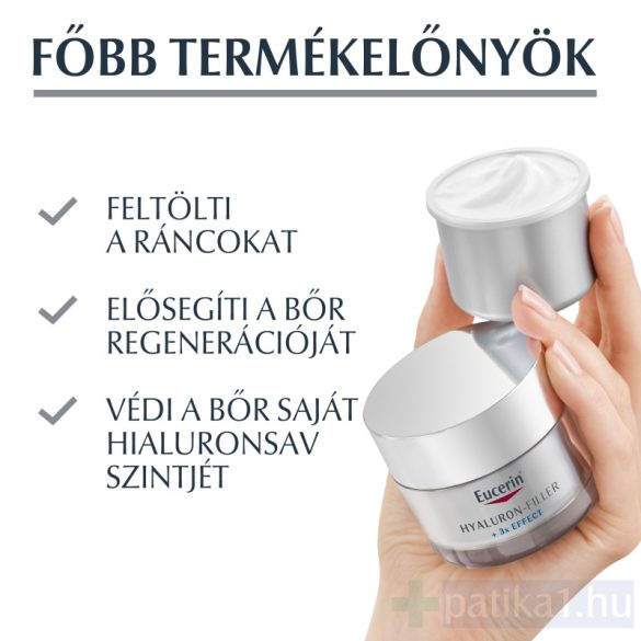 Eucerin Hyaluron-Filler Ráncfeltöltő éjszakai krém utántöltő 50 ml