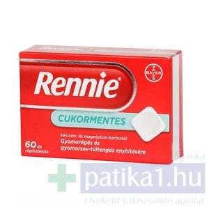 Rennie cukormentes rágótabletta 60x 