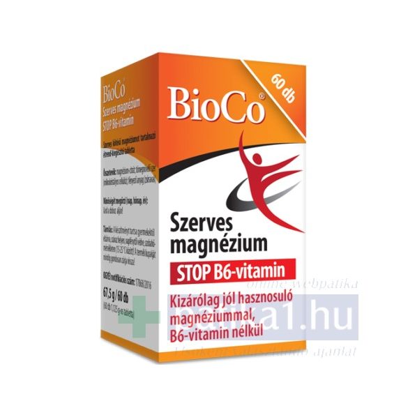 BioCo Szerves Magnézium Stop B6-vitamin Megapack tabletta 90x 