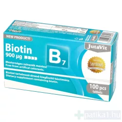 JutaVit Biotin 900 mcg tabletta 100x B7-vitamin