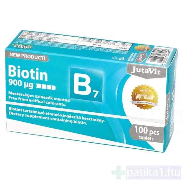 JutaVit Biotin 900 mcg tabletta 100x B7-vitamin