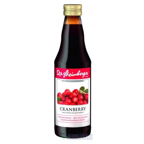 Dr. Steinberger Tőzegáfonya 100% (Cranberry) ivólé 330 ml
