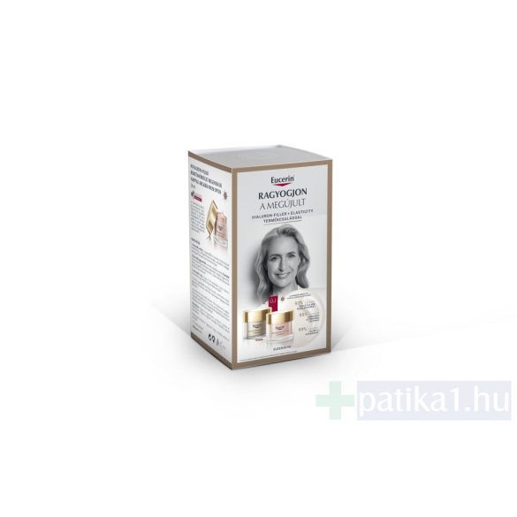 EUCERIN Hyaluron-Filler + Elasticity Bőrtömörséget Regeneráló arckrém csomag (Rose) 2x50 ml