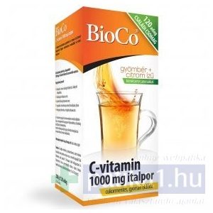 BioCo C-vitamin 1000 mg italpor gyömbér-citrom ízű 120x