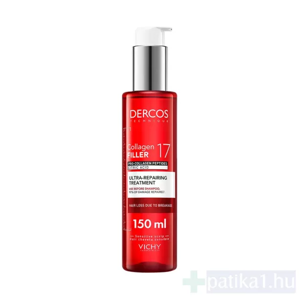 Vichy Dercos Collagen 17 Filler ultra regeneráló hajkúra 150 ml 