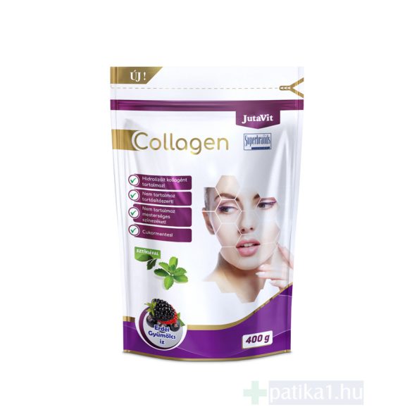 Jutavit Collagen étrendkiegészítő kollagén por erdei gyümölcs íz 400 g