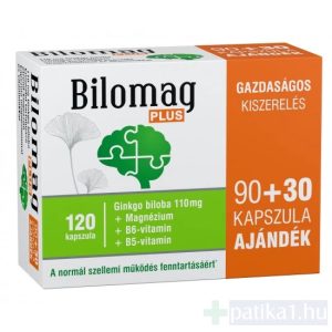 Bilomag Plus Ginkgo biloba 110 mg kapszula 90+30x ajándék - 120x
