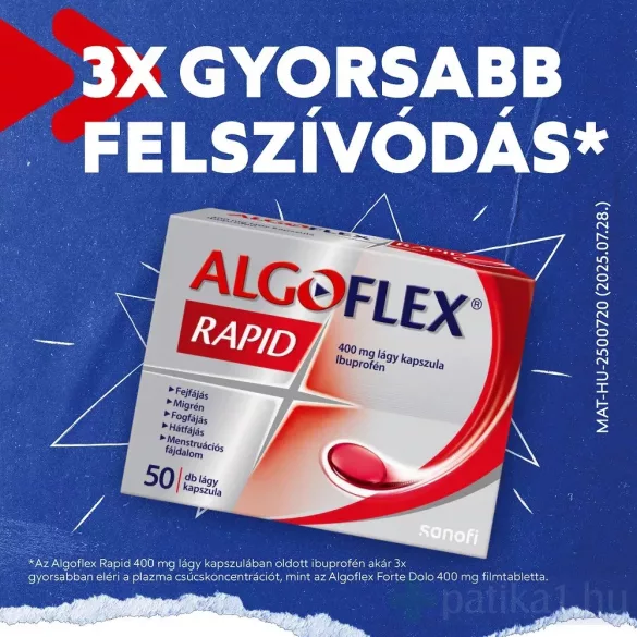 Algoflex Rapid 400 mg lágy kapszula 50x