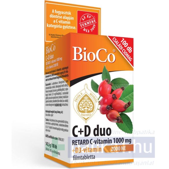 BioCo C+D Duo 2000 NE filmtabletta 100 db