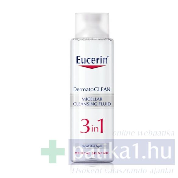 Eucerin DermatoCLEAN [HIALURON] 3 az 1-ben micellás arclemosó 400 ml