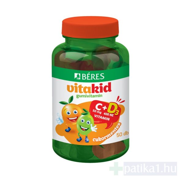 Béres Vitakid C+D3 gumivitamin gumitabletta 50 db