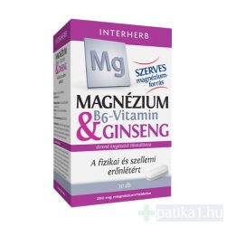   Interherb Magnézium 250 mg + B6-vitamin Ginseng tabletta 30x