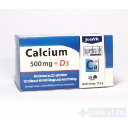 JutaVit Kalcium 500 mg + D3 vitamin tabletta 50x