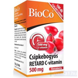   BioCo Csipkebogyó C-vitamin 500 mg retard filmtabletta 100 db Családi csomag