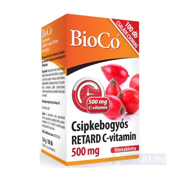 BioCo Csipkebogyó C-vitamin 500 mg retard filmtabletta 100x Családi csomag