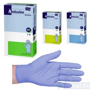 Ambulex kesztyű nitril Lila L 100x