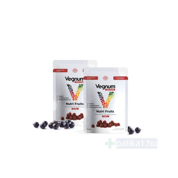 Vegnum NutriFruits Feketeribizli (szerves vas) 30x gumigyümölcs