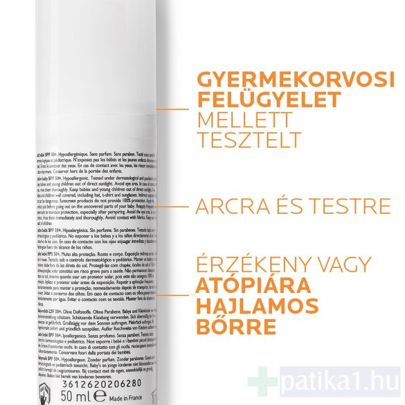 LRP Anthelios DP Napvédő krém babáknak SPF50+ 50 ml