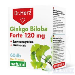   DR. HERZ GINKGO BILOBA FORTE 120 MG + SZERVES MG+ZN KAPSZULA 60x