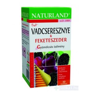 Naturland gyümölcstea Vadcseresznye feketeszeder 20x2g