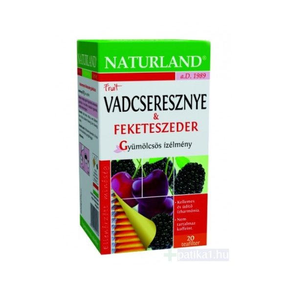 Naturland gyümölcstea Vadcseresznye feketeszeder 20x2g