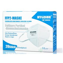   FFP2 szájmaszk fehér 20 db egyenként csomagolt Hygisun TÜV HS0501A