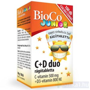 BioCo Junior C+D3 DUO rágótabletta 100x