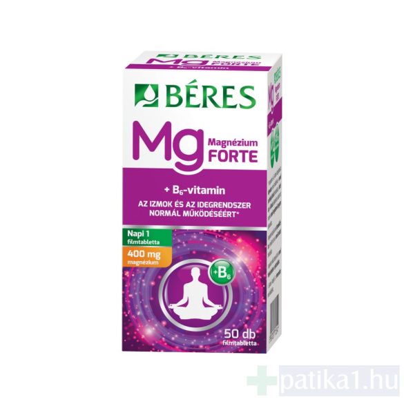 Béres Magnézium 400mg  + B6 forte filmtabletta 50x