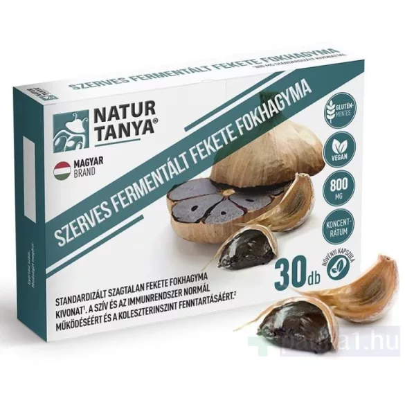 Natur Tanya Szerves fermentált fekete fokhagyma kapszula 30x