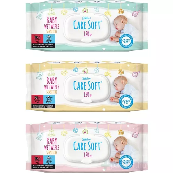 Silkline Care Soft Baba nedves törlőkendő 120x