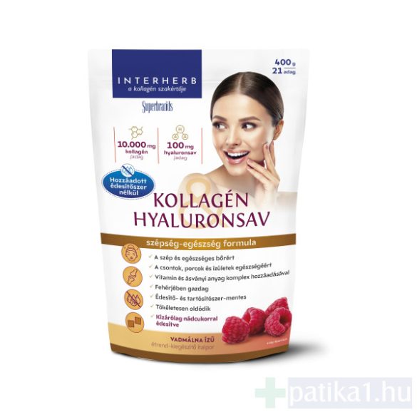 Interherb Kollagén + Hyaluronsav italpor nádcukorral vadmálna 400 g