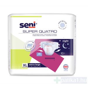 Seni Super Quatro XL 10 db éjszakai pelenka