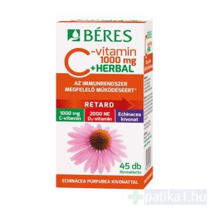 Béres Retard C-vitamin 1000 mg + D3-vitamin Herbal filmtabletta 45x