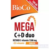 BioCo MEGA C+D DUO (1500 mg + 3000 NE) retard filmtabletta 100x