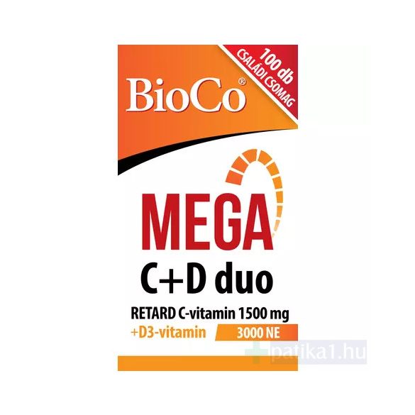 BioCo MEGA C+D DUO (1500 mg + 3000 NE) retard filmtabletta 100x