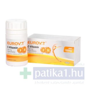 Eurovit C-vitamin rágótabletta 100 mg 60x narancs íz