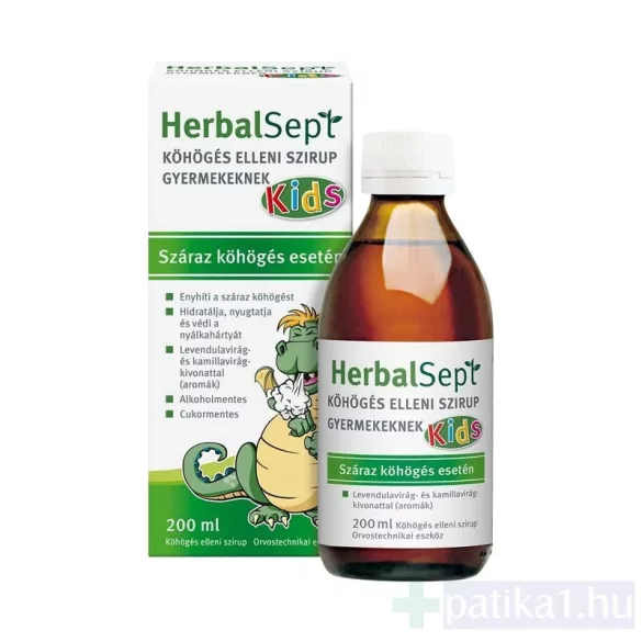 Dr. Theiss Herbalsept szirup köhögésre gyermek 200 ml