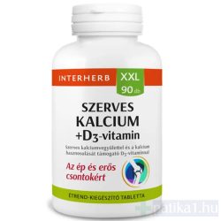 Interherb XXL Szerves Kalcium+D3-vitamin tabletta 90x