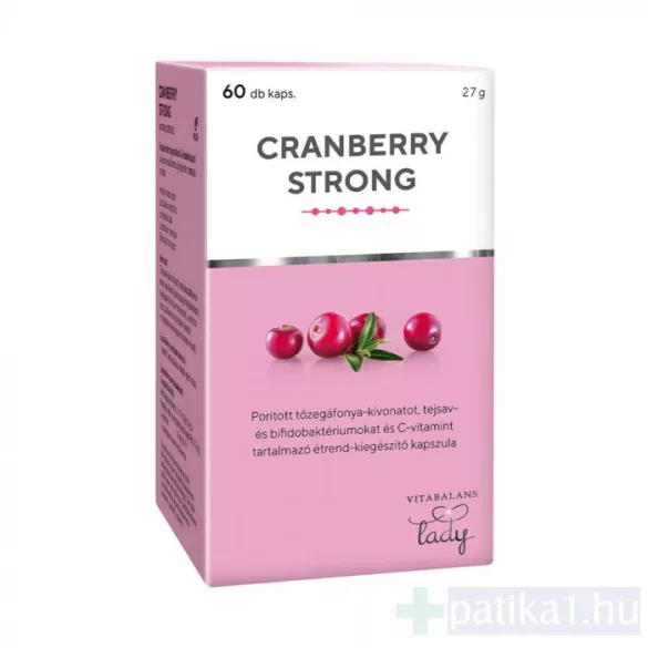 Cranberry Strong Tőzegáfonya kapszula étrendkiegészítő 60x Vitabalans Lady
