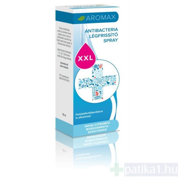 AROMAX ANTIBACTERIA INDIAI CITROMFŰ+BORSMENTA+SZEGFŰSZEG XXL LÉGFRISSÍTŐ SPRAY 40ML