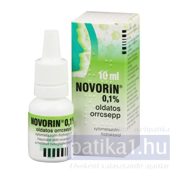 Novorin 0,1% oldatos orrcsepp 10 ml