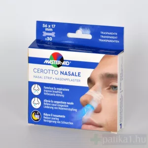 Master Aid Légzéskönnyítő orrtapasz átlátszó 30x Nasale