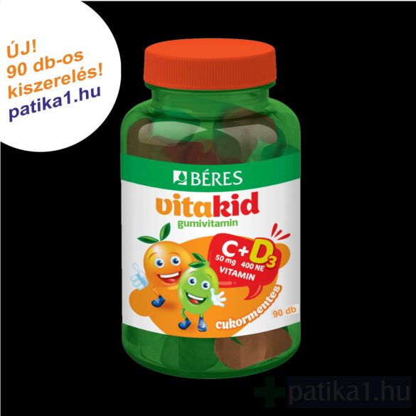 Béres Vitakid C+D3 gumivitamin gumitabletta 90x