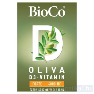 BioCo Oliva D3-vitamin 4000 NE Forte lágyzselatin kapszula 60x