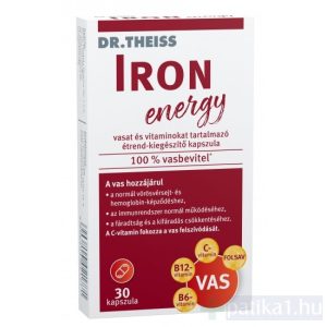 Dr. Theiss Iron Energy vas vitamin étrendkiegészítő kapszula 30x