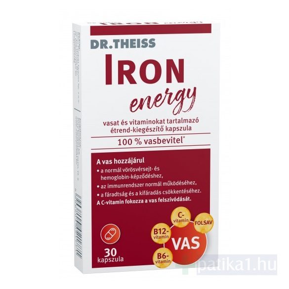 Dr. Theiss Iron Energy vas vitamin étrendkiegészítő kapszula 30x