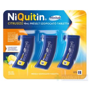 Niquitin Minitab citrusízű 4 mg préselt szopogató tabletta 3x20x 