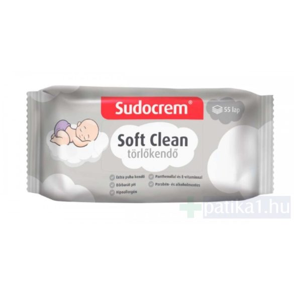 Sudocrem törlőkendő soft clean 55x