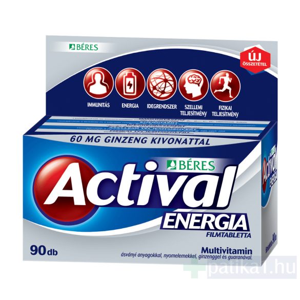 Béres Actival Energia ginzeng-guarana filmtabletta 90x